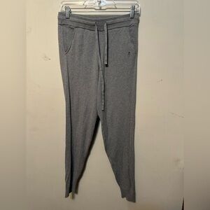 Women's Tommy John‎ Ribbed Lounge Drawstring Waist Joggers Gray Size Small